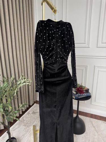 فستان مخمل ناعم