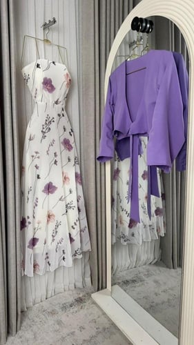 فستان ناعم موف