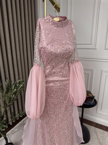 فستان بينك زواج فخم