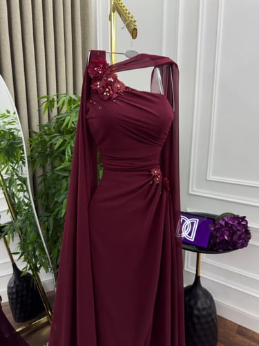 فستان اسود ماسك فخم