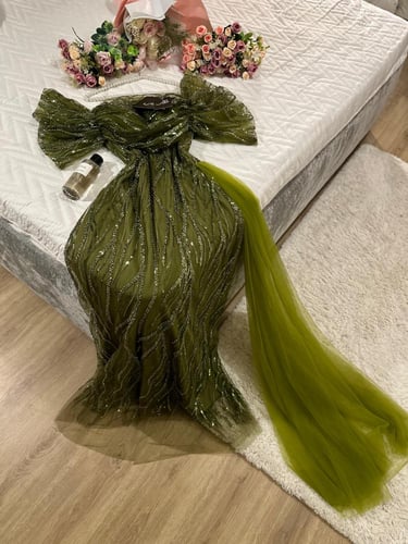 فستان سهره مطرز خرز