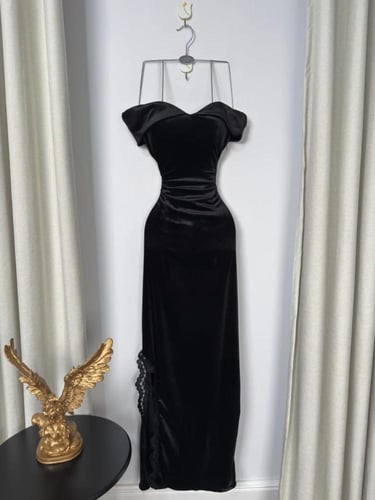 فستان مخمل ناعم انيق