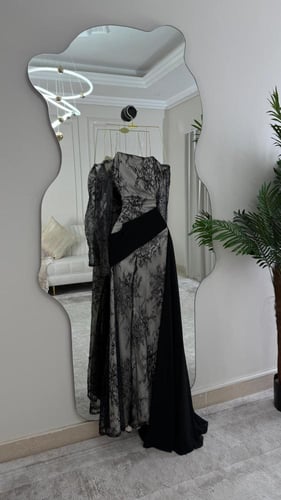 فستان اسود سهرة مطرز