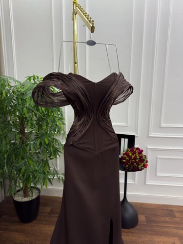 فستان ناعم موكا