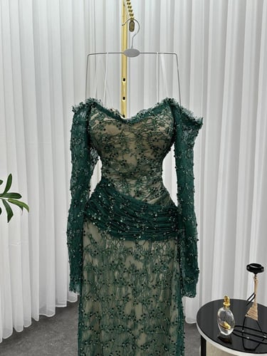 فستان زيتي ماسك