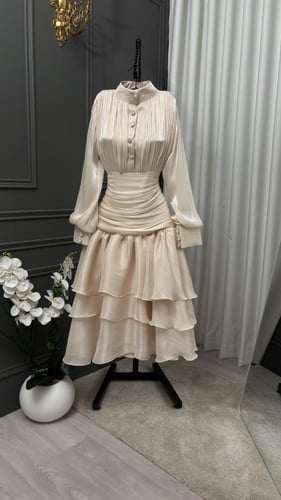 فستان للعيد سكري قصير