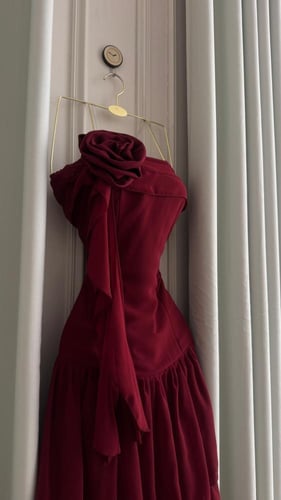 فستان خمري ناعم