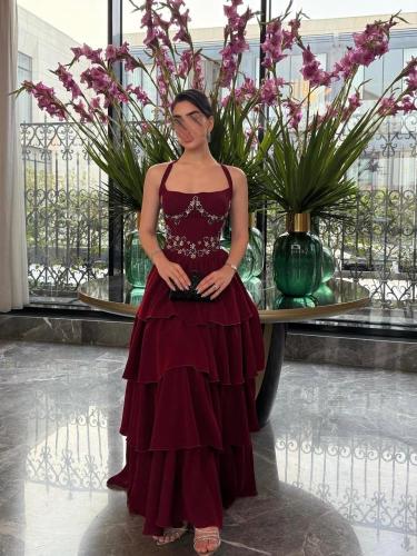 فستان ناعم احمر