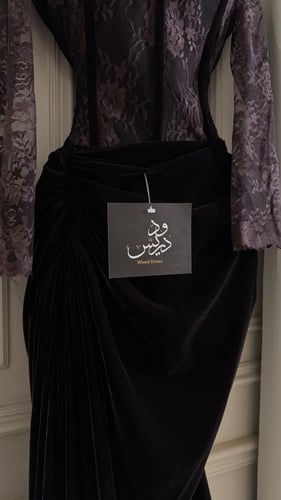 فستان مخمل موكا