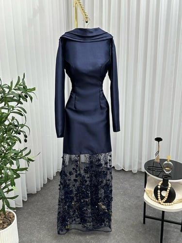 فستان كحلي سهره