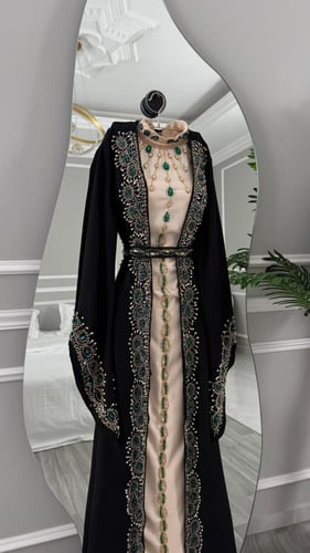 فستان للعيد مطرز خرز