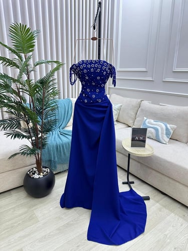 فستان نيلي زواج