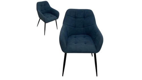 كرسي بقواعد جانبيه قماش سلك ناعم بعدة ألوان.