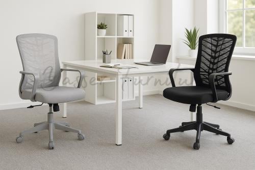 كرسي عمل بتصميم هندسي مميز بعدة ألوان.