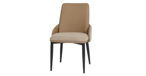 كرسي مميز بجلد ناعم وقماش مبطن بعدة ألوان.