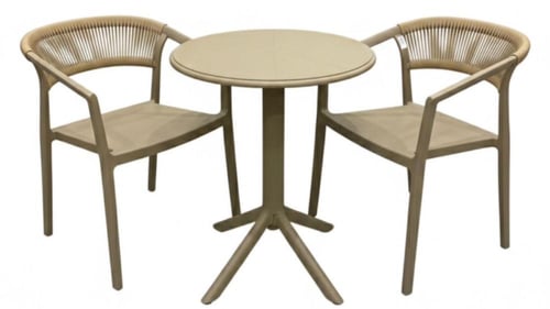 طقم كرسين + طاوله مقاس 60سم بعدة ألوان.