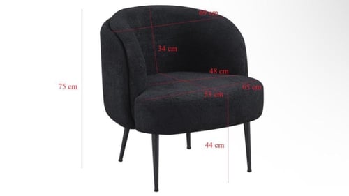 كرسي بظهر مبطن قماش بوكليه بعدة ألوان.