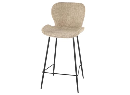 كرسي بار ثابت قماش بوكليه بعدة ألوان.