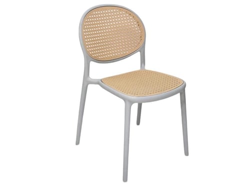 كرسي فايبر ظهر بيضاوي بعدة ألوان.