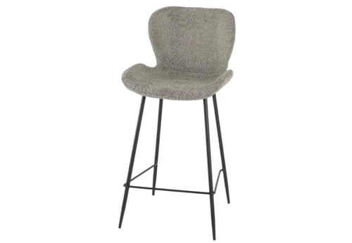 كرسي بار ثابت قماش بوكليه بعدة ألوان.