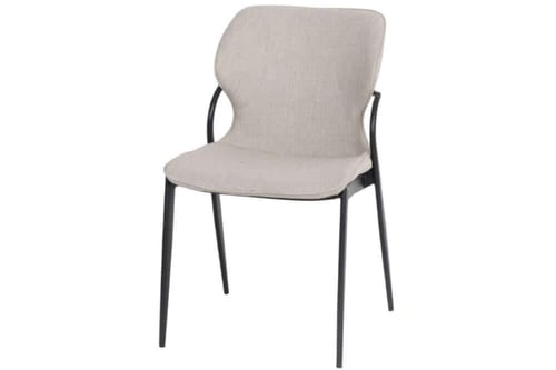 كرسي مفرد بقواعد حديد وظهر مموج.