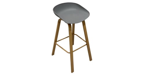 كرسي بار حديد مقعد فايبر بعدة ألوان.