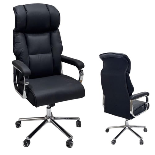 كرسي دوار مريح بظهر مرتفع وتبطين كامل بعدة ألوان.