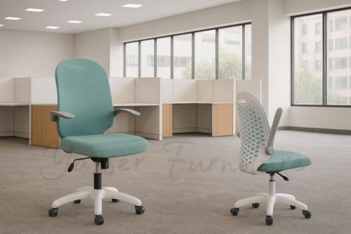 كرسي مكتبي دوار بتصميم عصري بعدة ألوان.