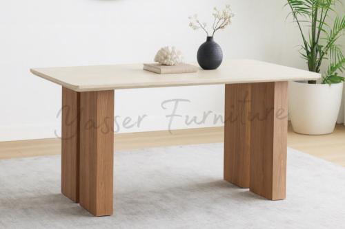 طاوله مفرد خشب بقواعد مستقيمه بعدة ألوان.