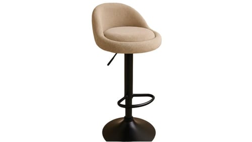 كرسي بار بستم بمقعد قماش كتان مبطن بعدة ألوان.