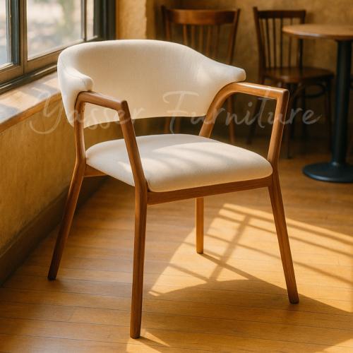 كرسي كلاسيكي بقماش سلك وقاعدة حديد خشبي بعدة ألوان...