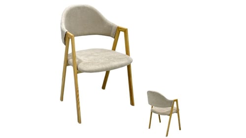 كرسي قماش كتان قواعد حديد بعدة ألوان.