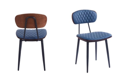 كرسي آنيق حديد مقعد وظهر قماش جلد بعدة ألوان.