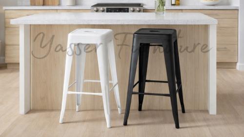 كرسي بار حديد معدني بعدة ألوان.