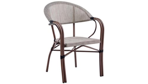 كرسي حديد قماش خيزران بعدة ألوان.