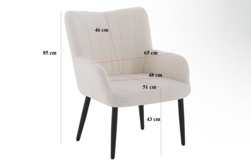 كرسي فاخر قماش بوكليه بعدة ألوان.