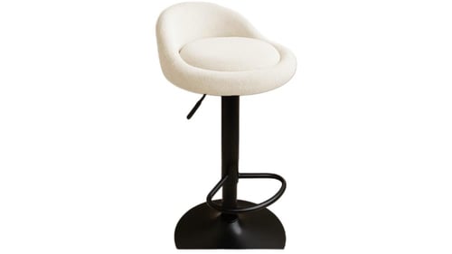 كرسي بار بستم بمقعد قماش كتان مبطن بعدة ألوان.