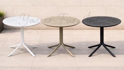 طاوله فايبر موديل دائري مقاس 80سم بعدة ألوان.