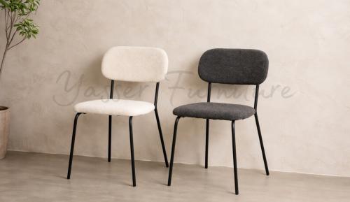 كرسي مفرد قماش بوكليه بعدة ألوان.