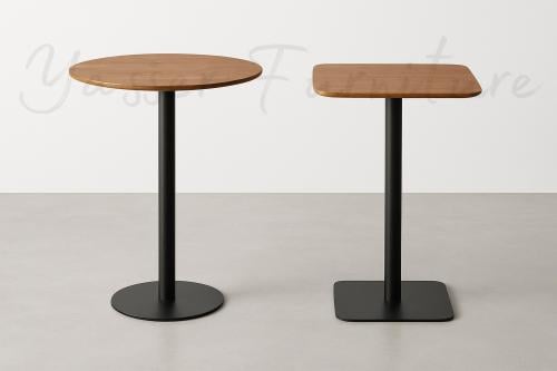 طاولة خدمه قاعده حديد سطح خشب بعدة موديلات.