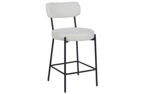 كرسي بار ثابت قماش بوكليه بعدة ألوان.