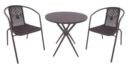 كرسيين + طاوله بلاستيك مقاس 65سم بعدة ألوان.