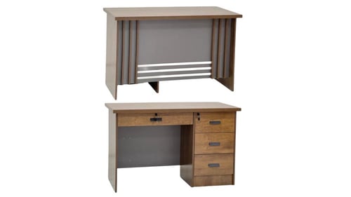 مكتب خشب بأدراج جانبيه مقاس 1.20م بعدة ألوان.