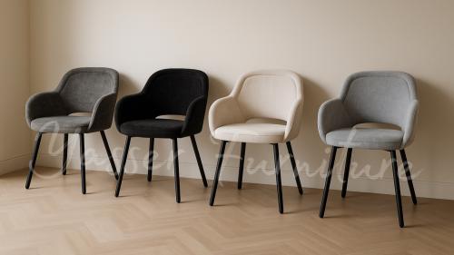 كرسي قماش مخمل ناعم بعدة ألوان.