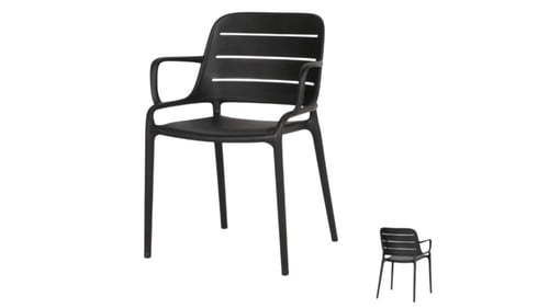 كراسي فايبر لون أسود بعدة موديلات.