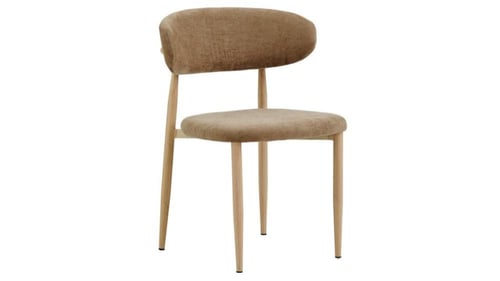 كرسي آنيق حديد مقعد قماش سلك ناعم بعدة ألوان.