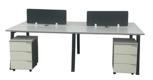 مكتب رباعي مشترك مقاس 2.40م بعدة ألوان.