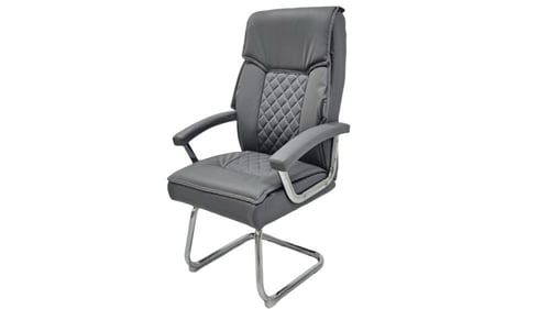 كرسي مكتبي ثابت قماش جلد بعدة ألوان.