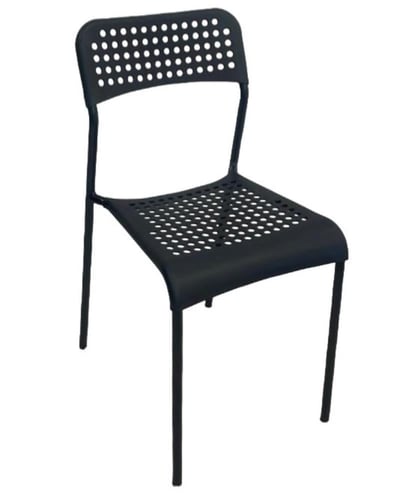 كرسي حديد مقعد بلاستيك بعدة ألوان.