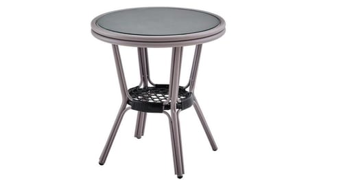 طاوله حديد سطح زجاج مقاس 60سم بعدة ألوان.